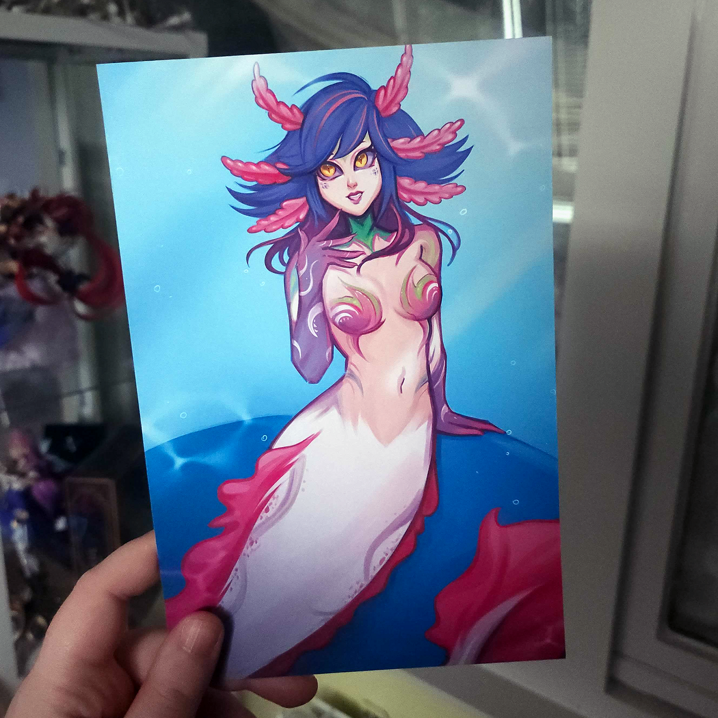 "Axolotl Mermaid" A5 Print