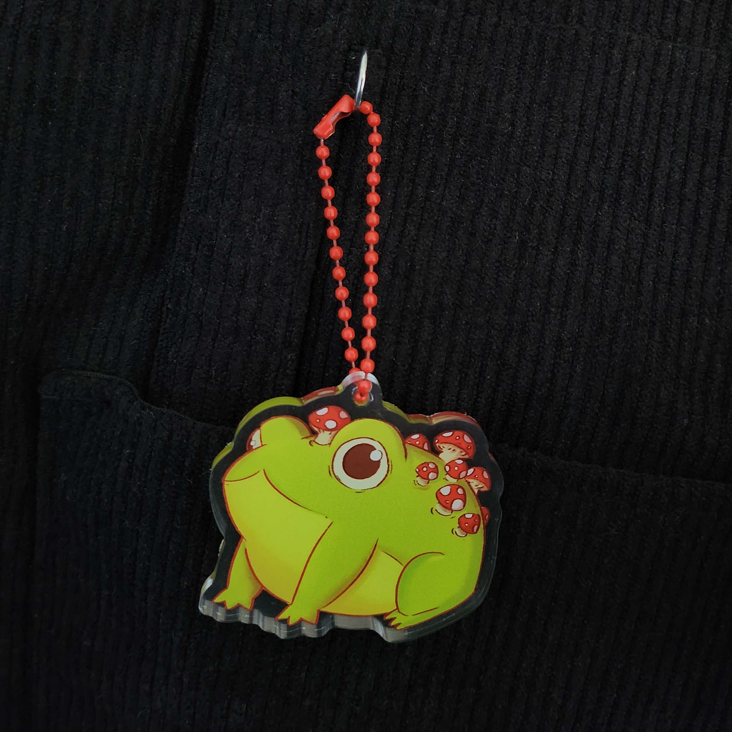 Mushroom Froggy charm