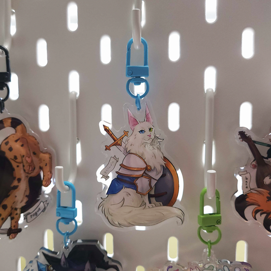 Paladin Kitty Acrylic Charm