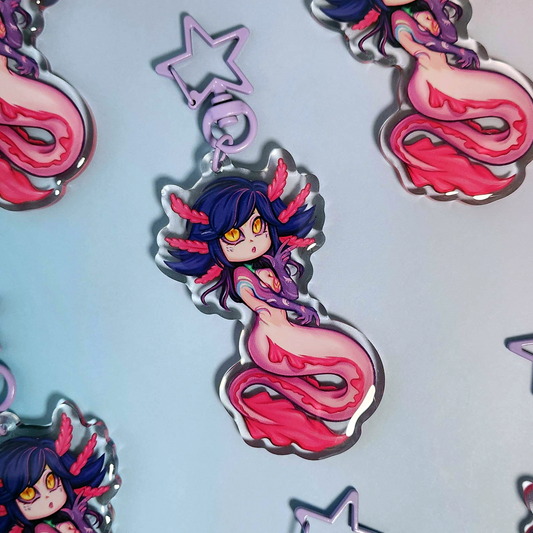 "Axolotl" Mermaid Acrylic Keychain