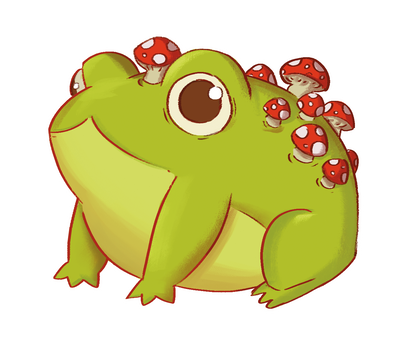 Mushroom Froggy Sticker