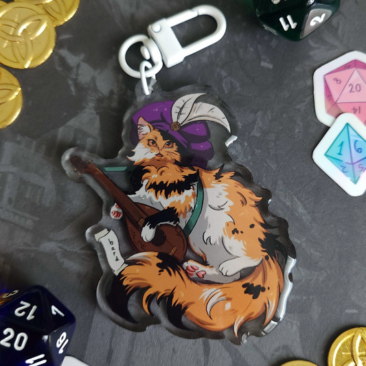 Bard Kitty Acrylic Charm