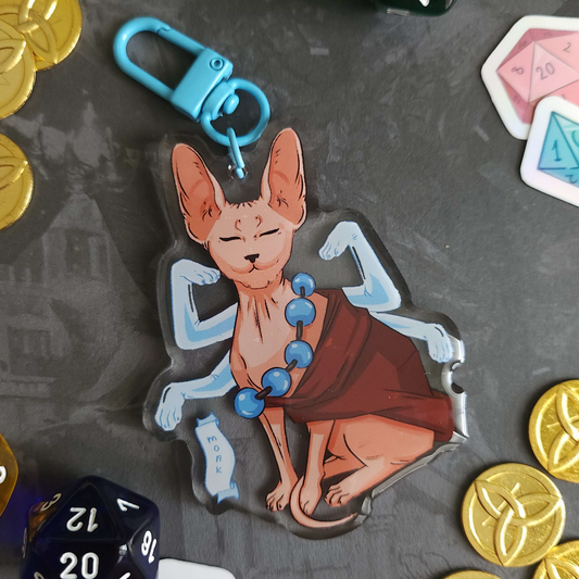 Monk Kitty Acrylic Charm