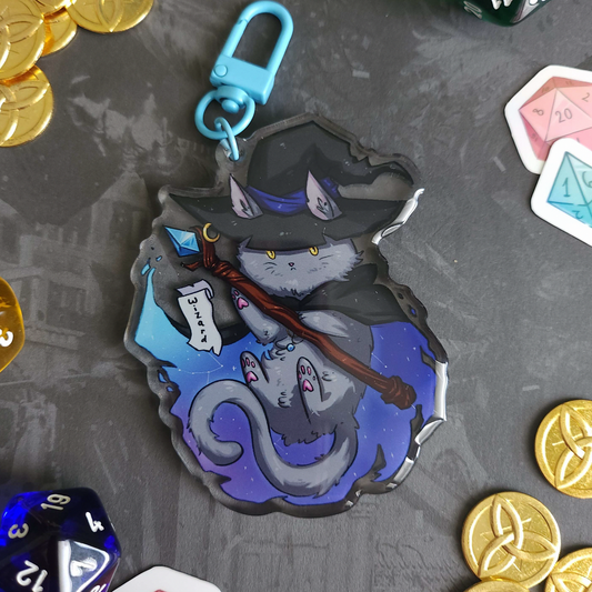 Wizard Kitty Acrylic Charm