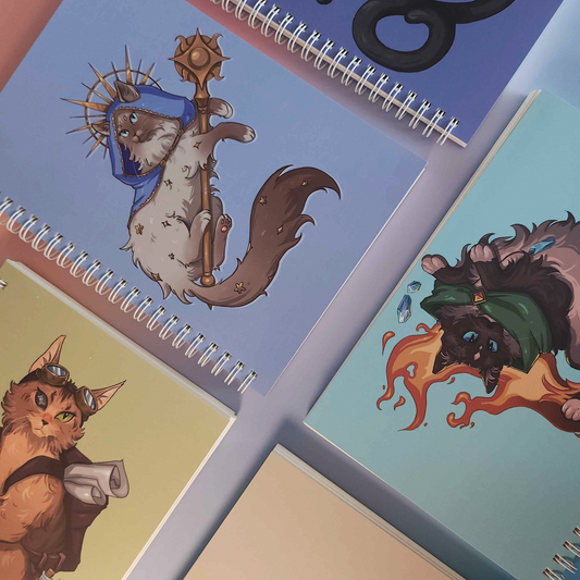 TTRPG Kitty A5 Notebook