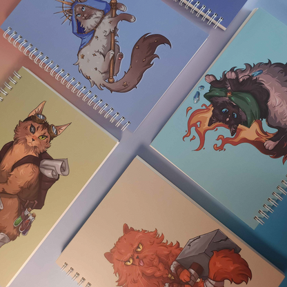 TTRPG Kitty A5 Notebook