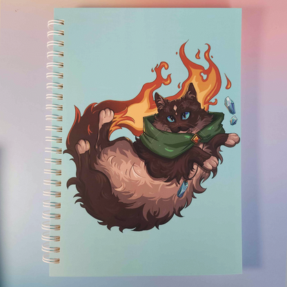 TTRPG Kitty A5 Notebook