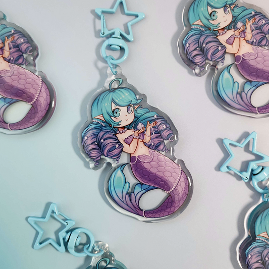 "The Pearl" Mermaid Acrylic Keychain