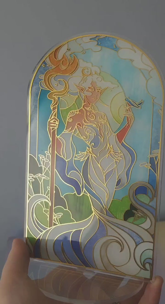 "The Spirit of the Wind" Gold Hot Stamp Acrylic Standee