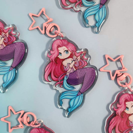 "The Singer" Mermaid Acrylic Keychain