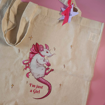 "I'm Just a Girl" Tote Bag