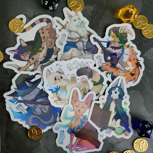 TTRPG Kitty Stickers (SET A)